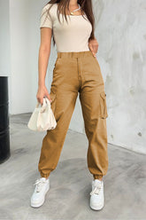 Women Cotton Cargo - Camel